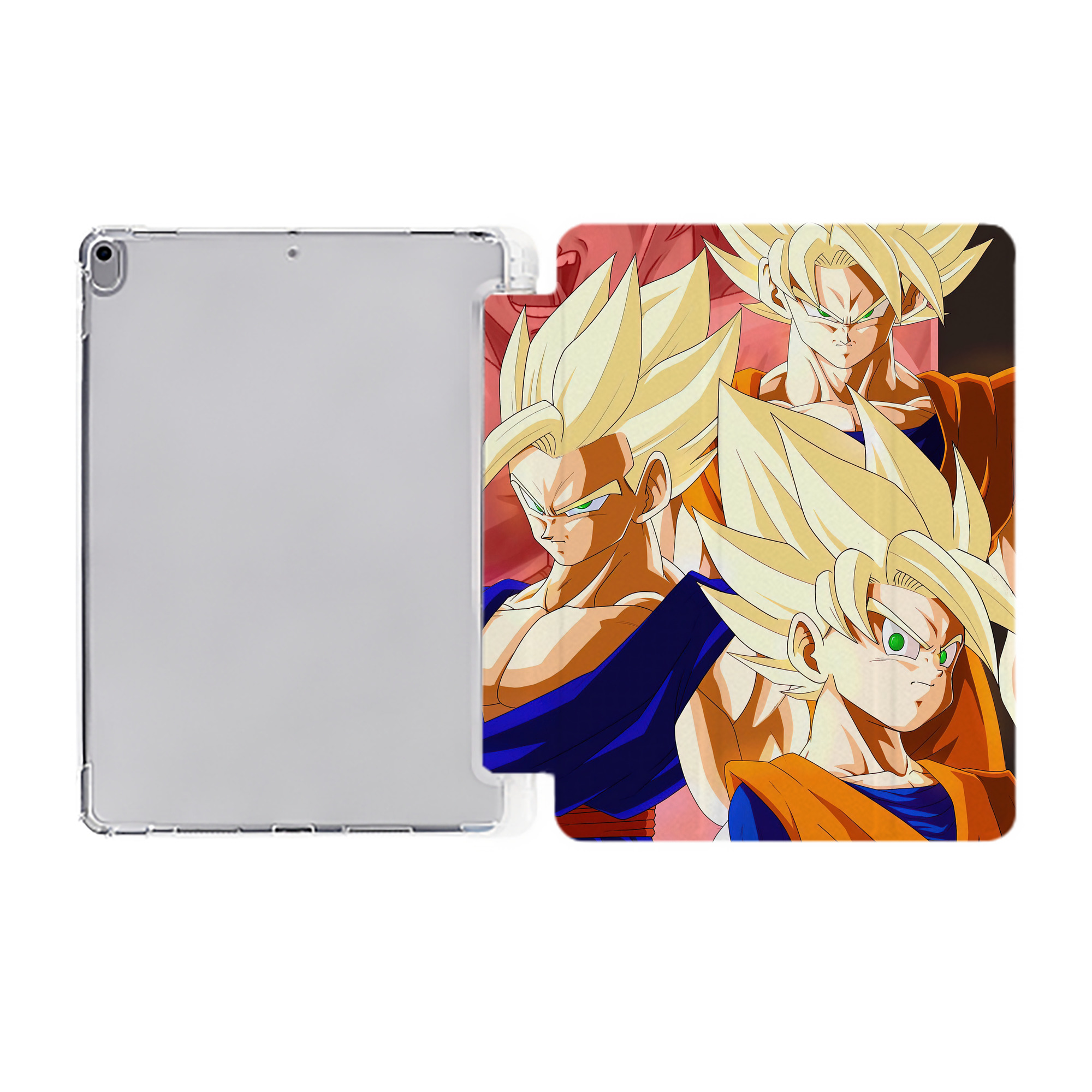 （画像用） ドラゴンボール DRAGON BALL IPad ケース ペン収納付き 三つ折りスタンド PUレザー×シリコン 対応機種9.5/10.5/10.9インチ